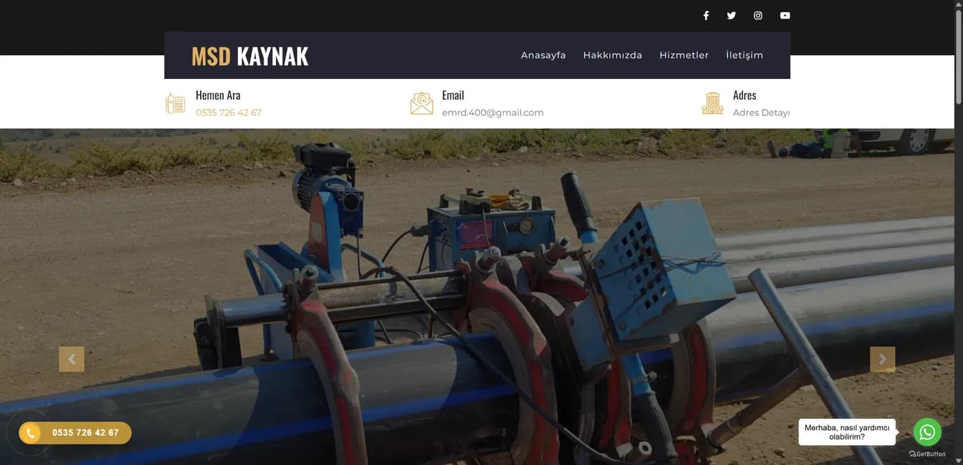 MSD Polietilen Kaynak — proje ekran görüntüsü